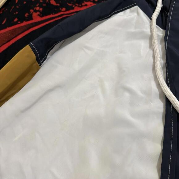 Adidas Originals Colorblock Hooded Windbreaker Jacket Navy Yellow XXL Men’s - Picture 7 of 9